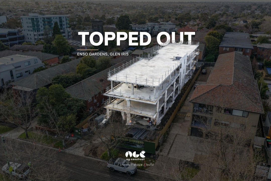TOPPED OUT | Enso Gardens, Glen Iris A major milestone reached at Enso Gardens, with the structure now officially topped out. From…
