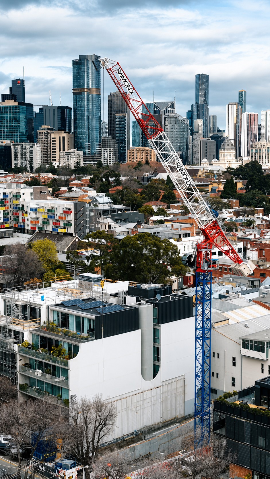 The next stage is already taking shape at 235 Napier Street, Fitzroy. With the basement complete and the tower crane now installed…