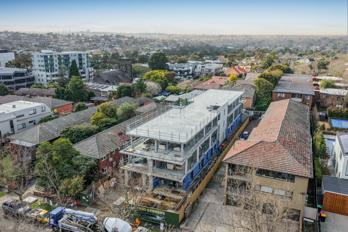 Enso Gardens continues to progress in Glen Iris, with lower-level services now moving quickly across the development. Proud to see…